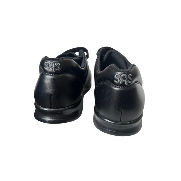 SAS Size 9.5 Black Me Too Walking Leather Comfort Walking Sneaker Work Shoe - Picture 8 of 14